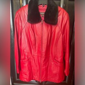DANIER Red Leather Jacket, Large